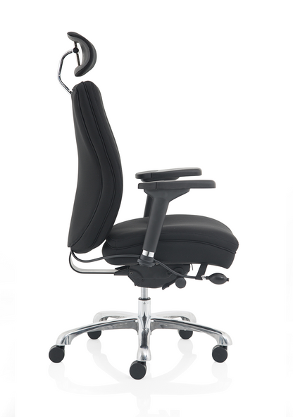 Domino black fabric ergonomic chair dimensions