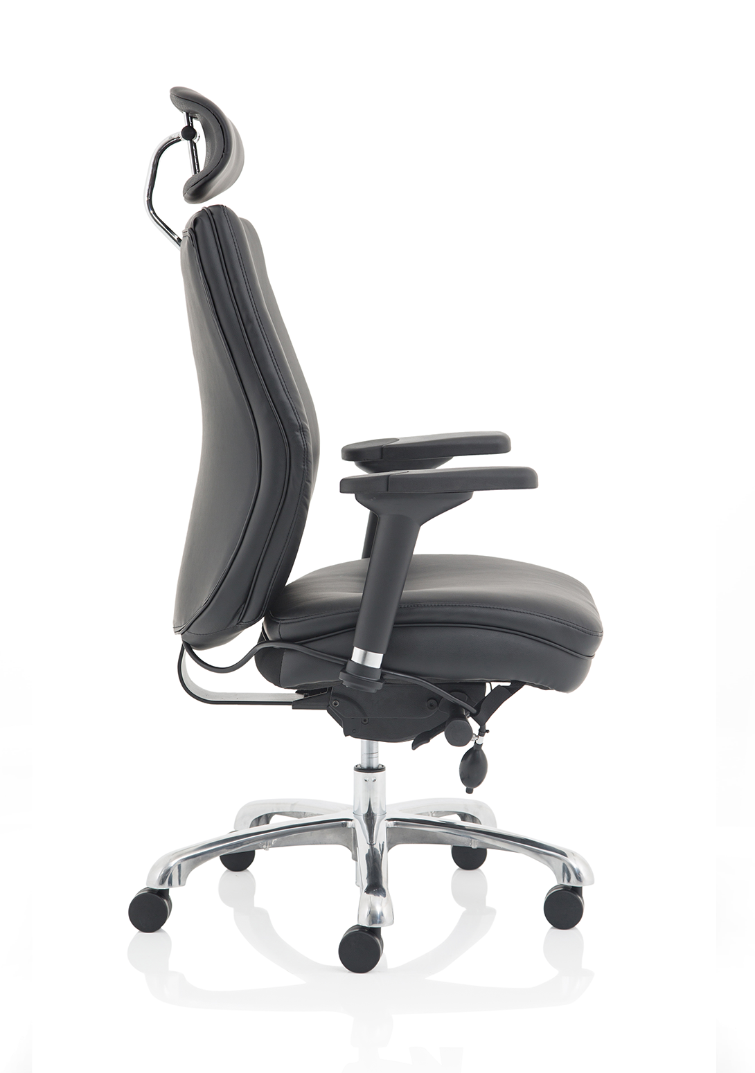 Domino black leather ergonomic chair dimensions