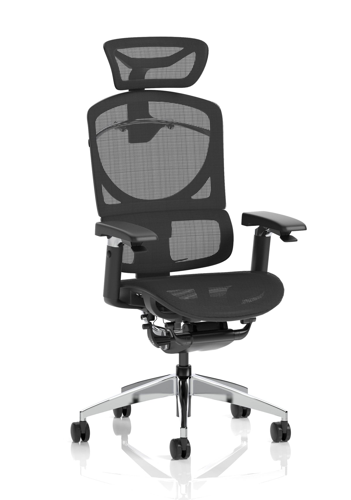Ergo Click Plus in black mesh, front view