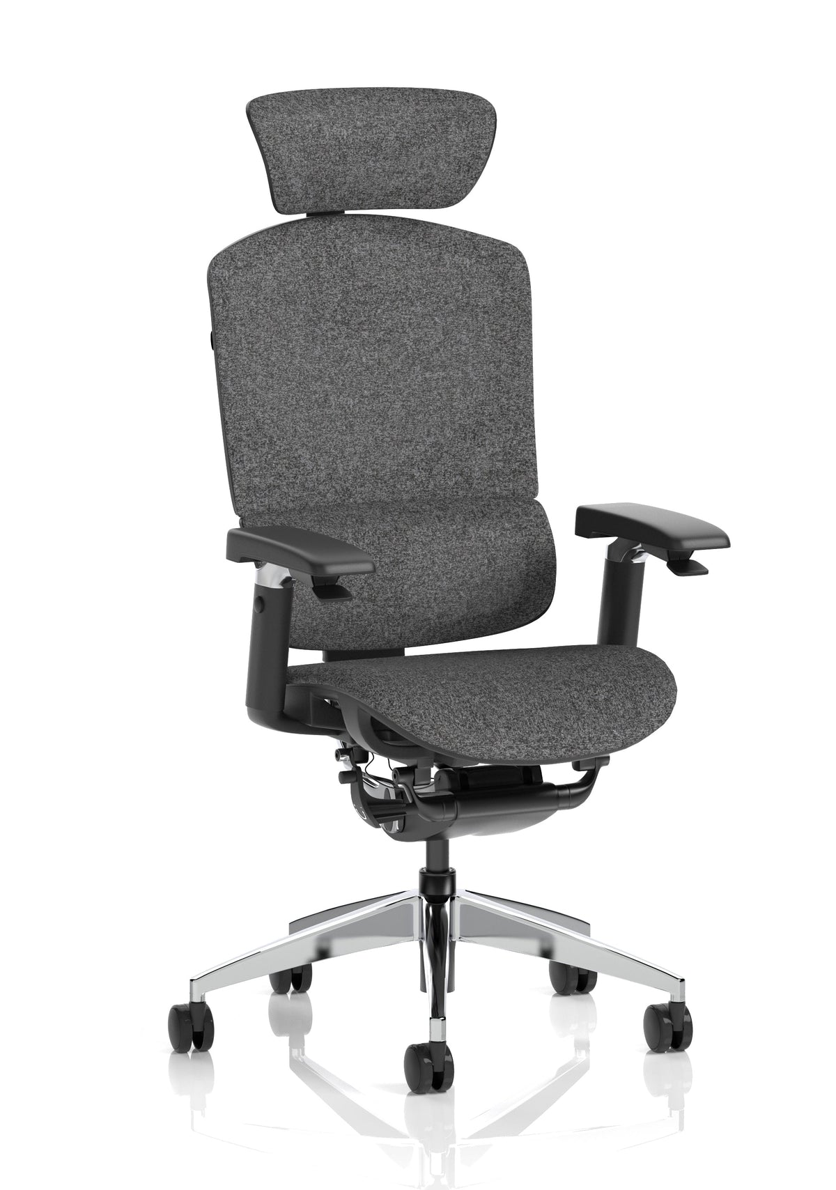Ergo Click Plus in charcoal fabrimesh, front view